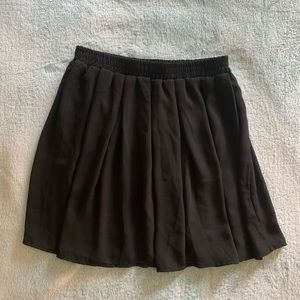 Black Sheer Brandy Melville Flowy Mini Skirt